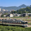 犬山城とキハ85 ひだ