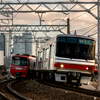 名古屋高層ビル群の見える鉄道風景③　-名鉄-