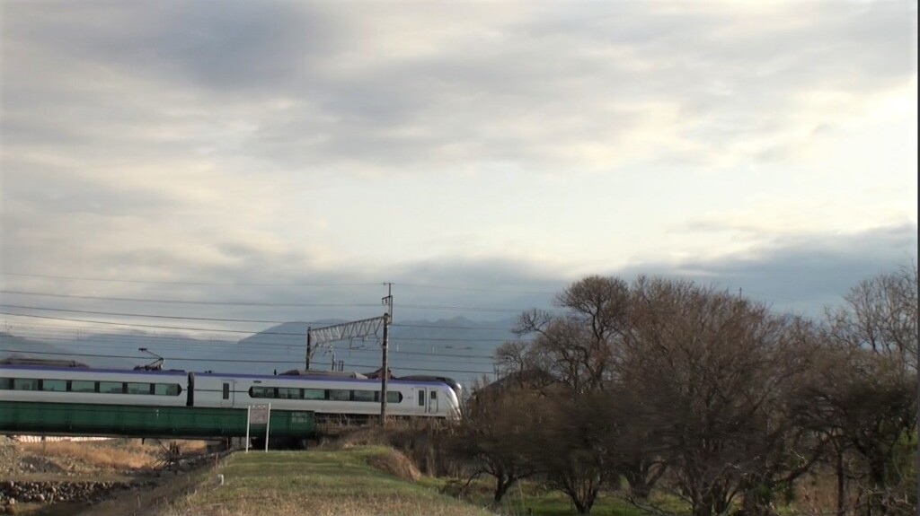 電車 JR中央線 根津橋 山梨市 山梨県163405 2