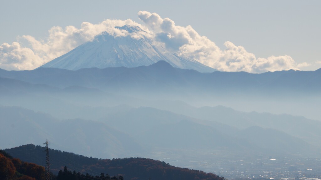 富士山 大沢バス停 山梨市 DSC06267