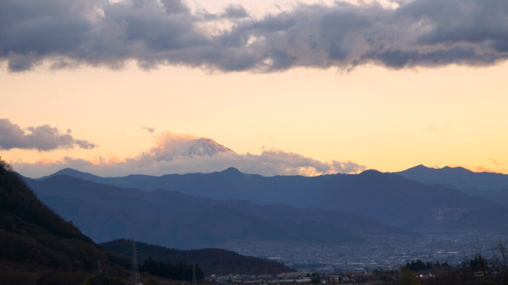 富士山 大沢バス停 山梨市 DSC06480