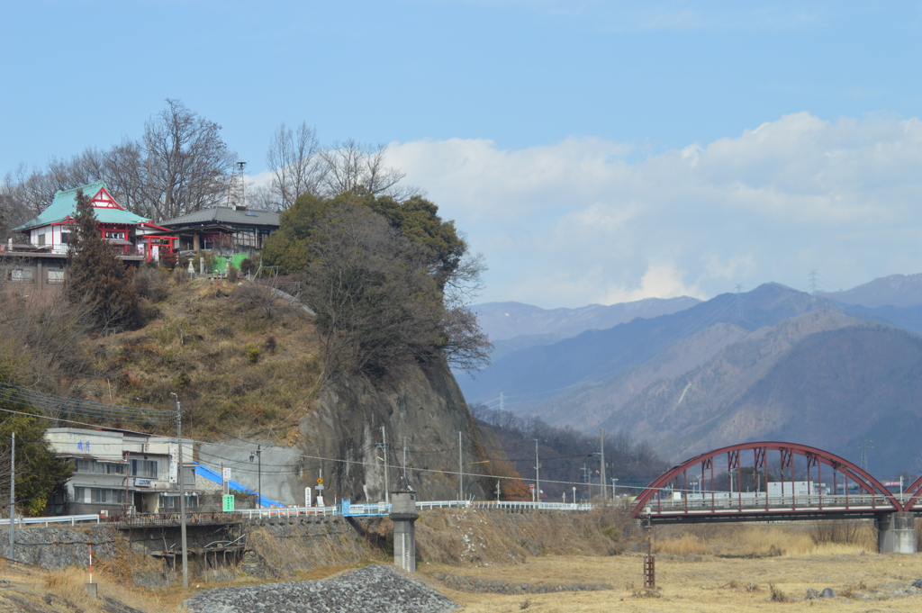 山梨県　山梨市　差出の磯　めがね橋