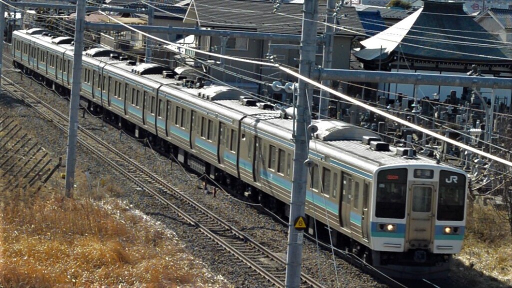 列車 電車 中央線 落合正徳寺 山梨市 山梨県 DSC_00352