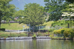 山梨県　山梨市　ちどり湖　万力公園　万葉の森