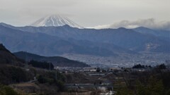 富士山 塩の山 大沢バス停 山梨市 山梨県 DSC_8782
