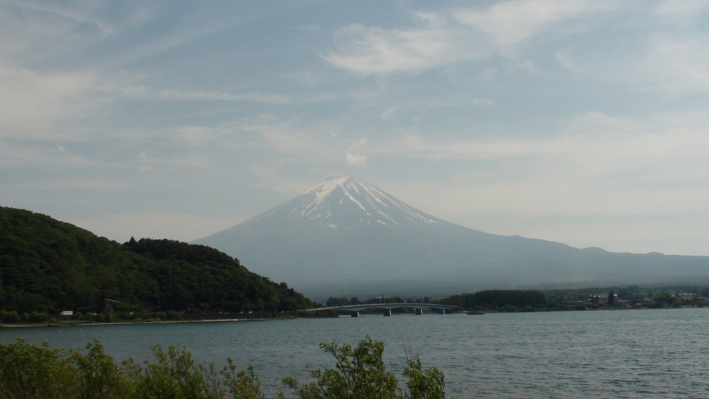 河口湖　富士山　山梨県