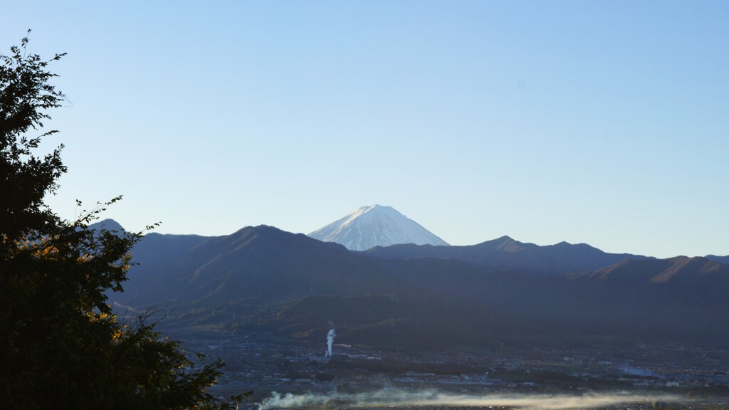 富士山 名前のない展望台 笛吹川フルーツ公園 山梨市 山梨県 DSC02775
