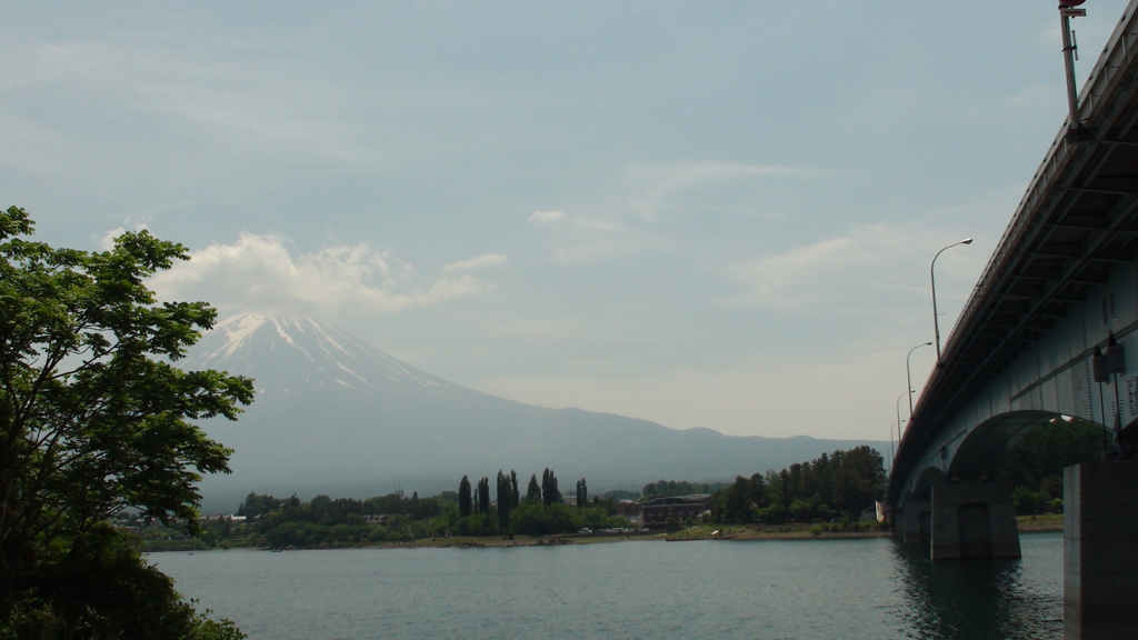 河口湖　富士山　山梨県