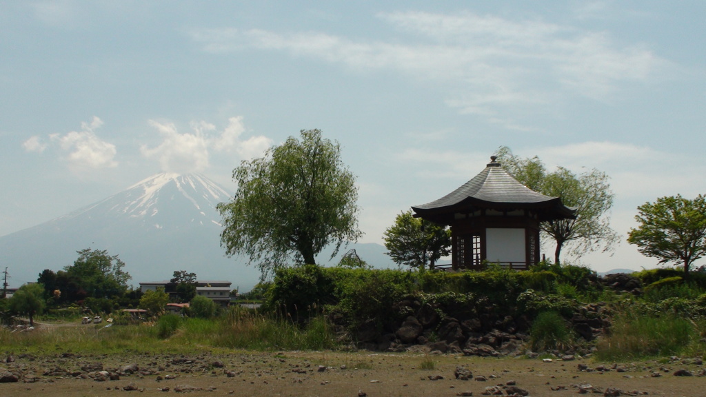 河口湖　富士山　山梨県