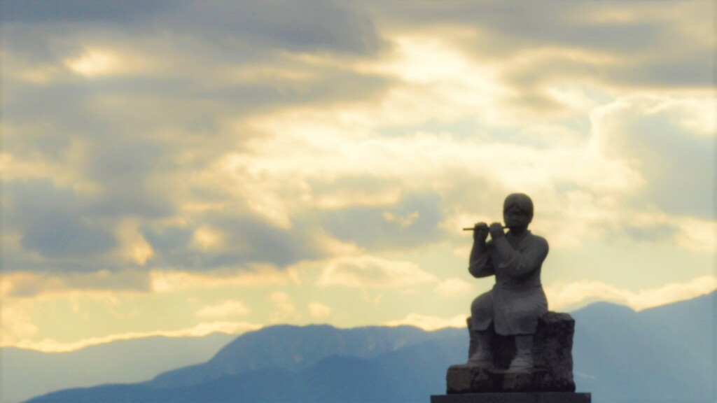 笛吹権三郎之像 笛吹市石和町川中島 山梨県 DSC_0114