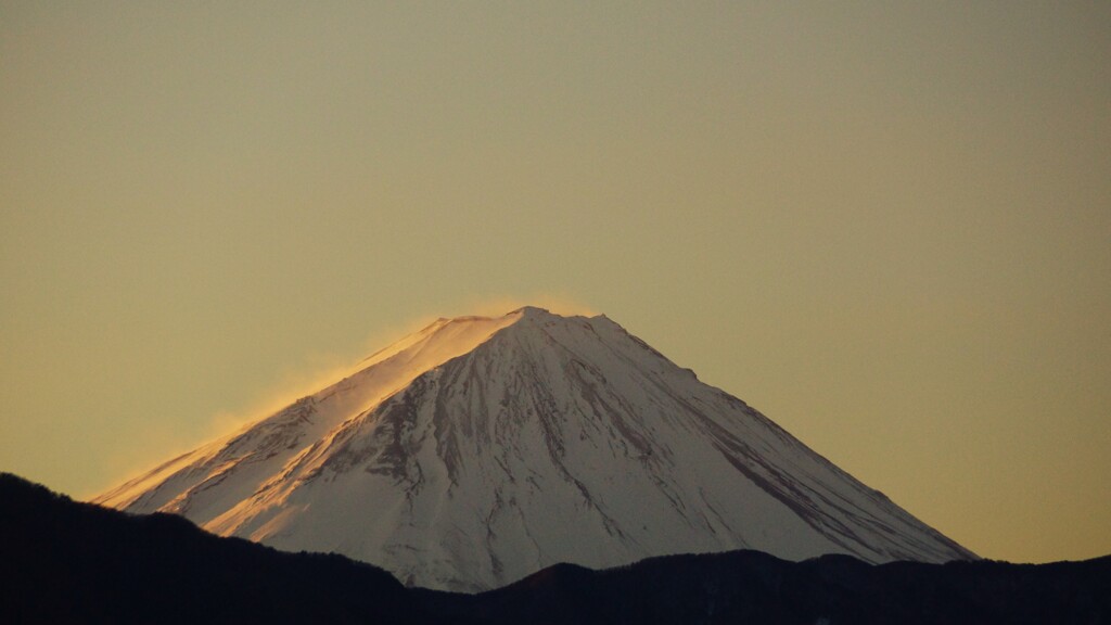 朝焼け 富士山 笛吹川フルーツ公園 山梨市 山梨県 DSC04050