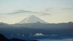 富士山 雲海 大沢バス停 山梨市 DSC01465