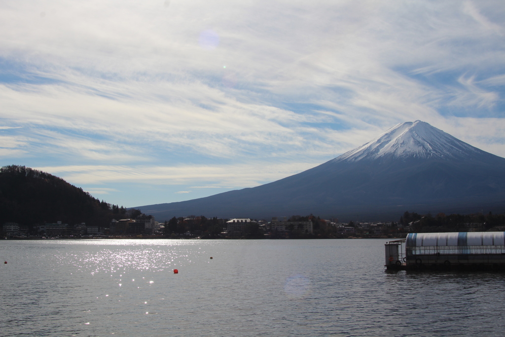 河口湖　富士山　山梨県　