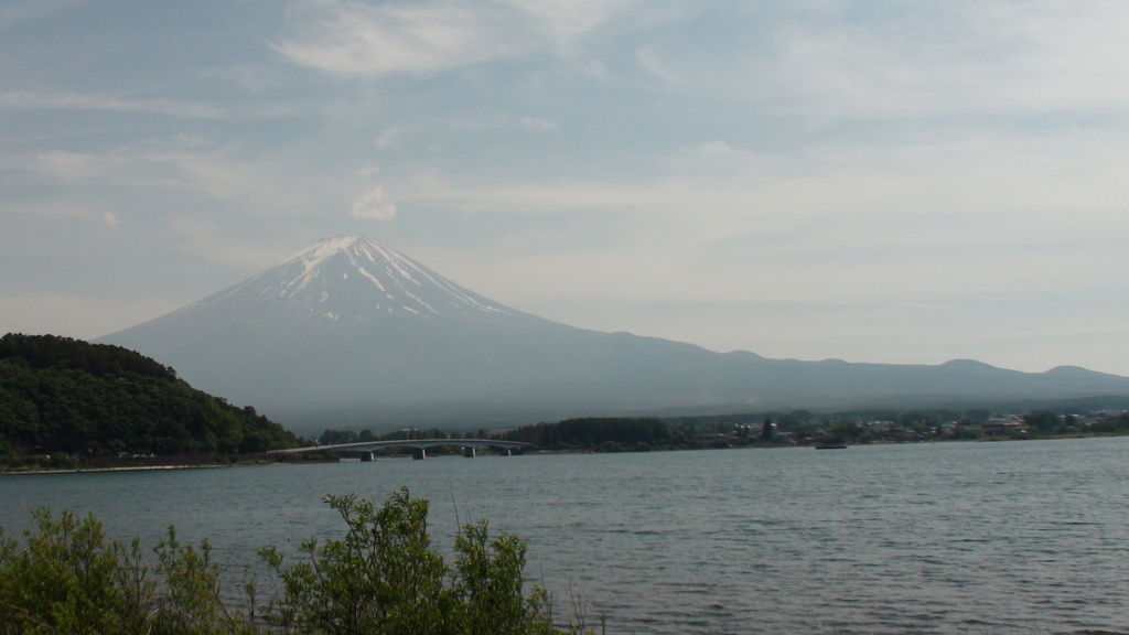 河口湖　富士山　山梨県