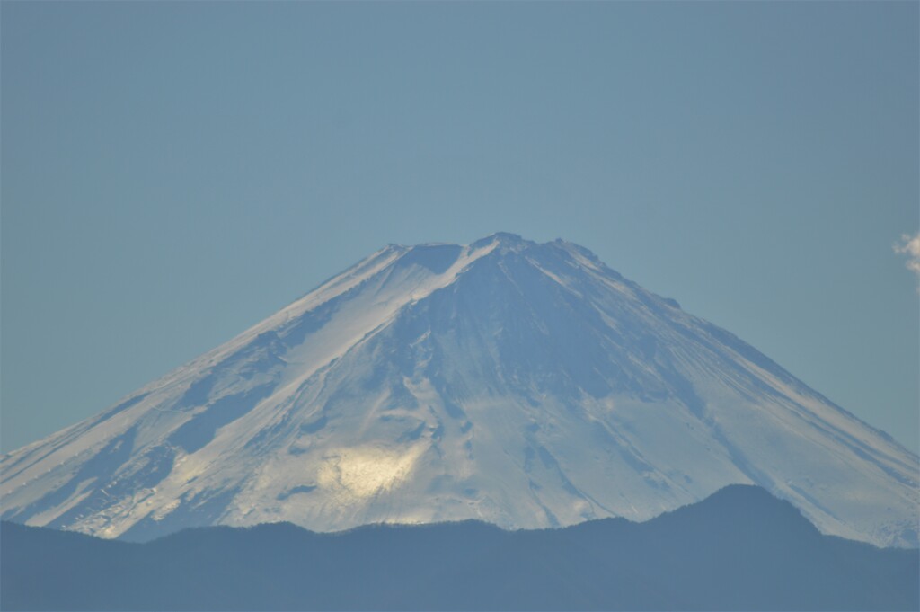 富士山　大沢バス停　山梨県山梨市牧丘町大沢