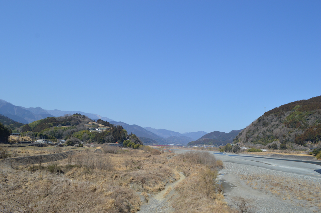 鰍沢 国道52号 富士川 山梨県