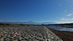 富士山 韮崎市 国道20号線 河川敷 山梨県 DSCF3096