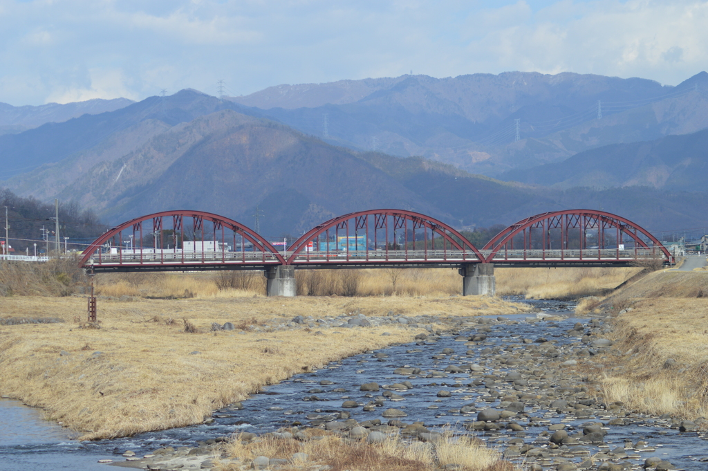 山梨県　山梨市　差出の磯　めがね橋