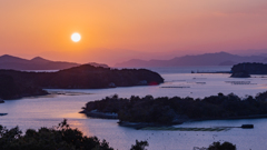 英虞湾に沈む夕日