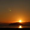 琵琶湖に沈む夕日