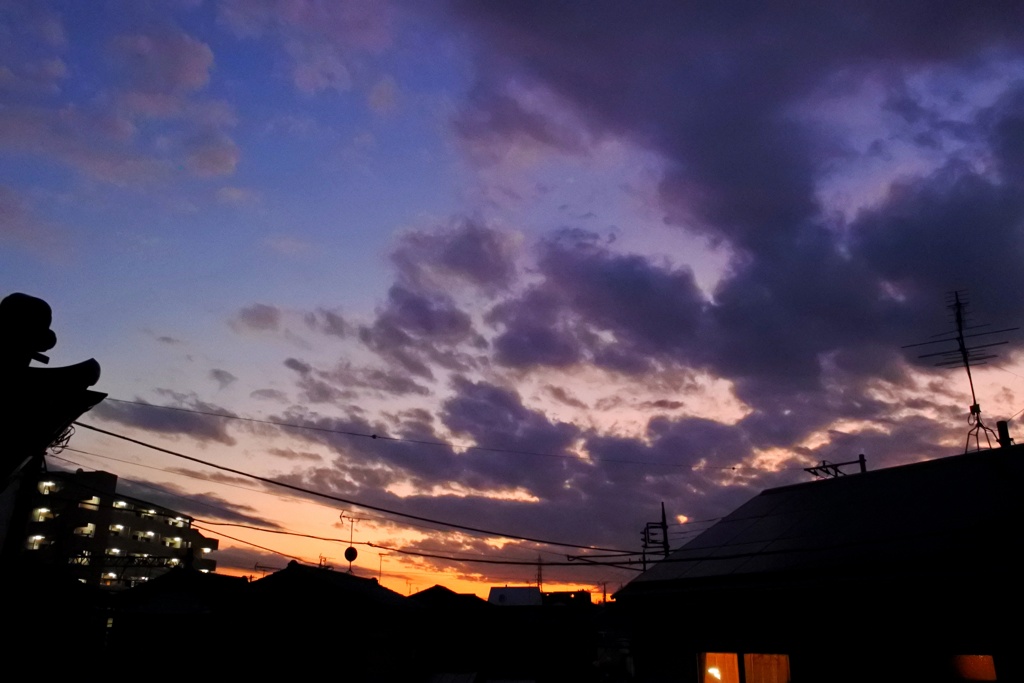 夕暮れ。