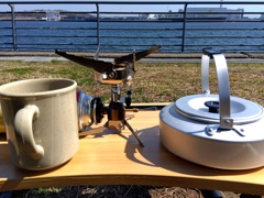 お台場の先っぽでお茶してきました。