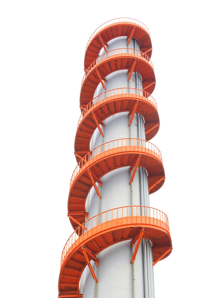 オレンジの螺旋階段。