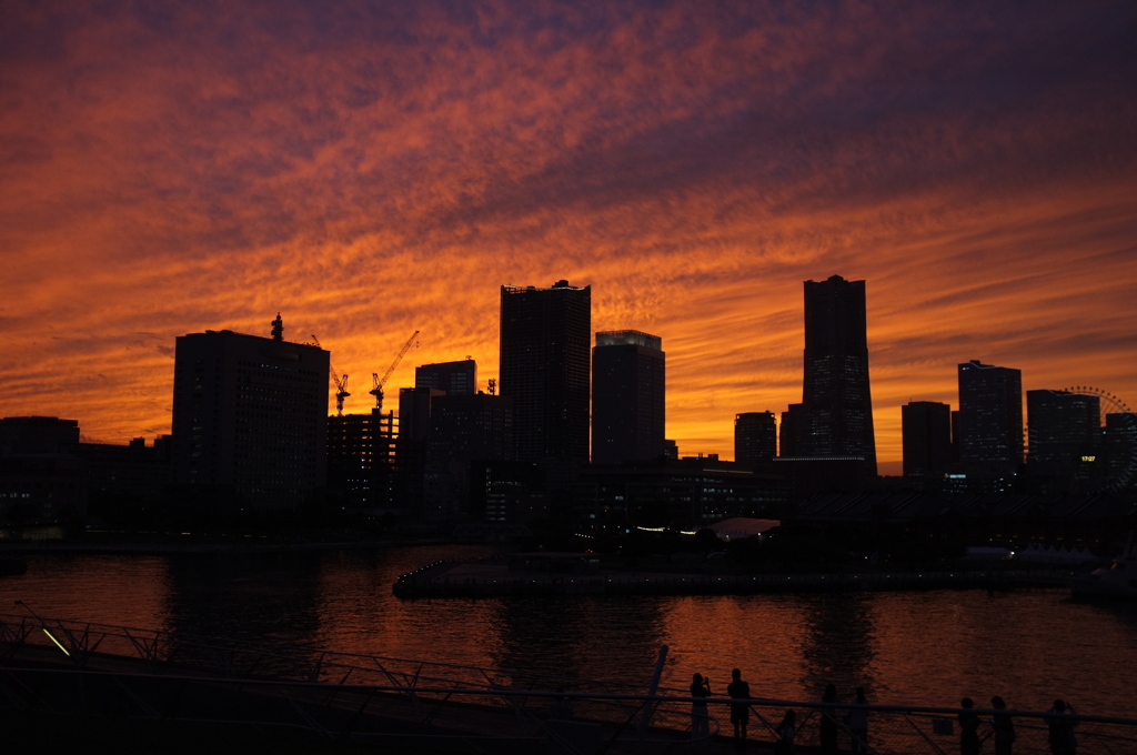 夕焼け。