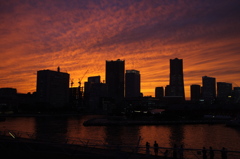 夕焼け。
