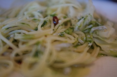 しらすと青海苔のペペロンチーノ。