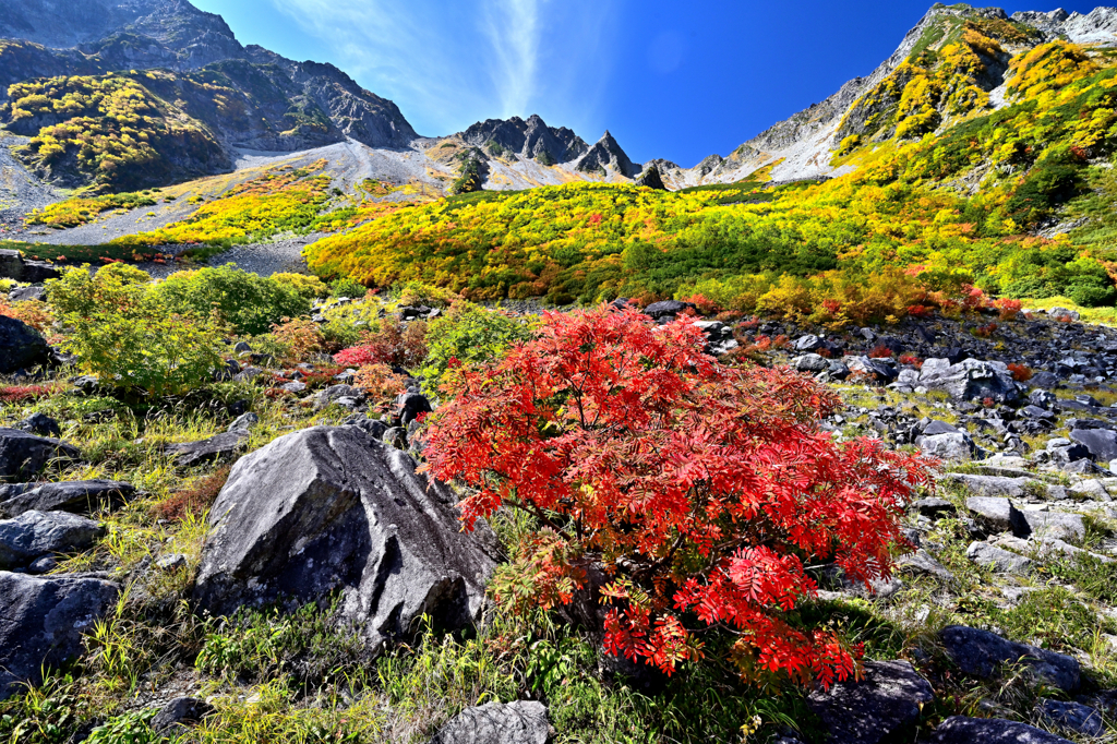 紅葉初期の涸沢