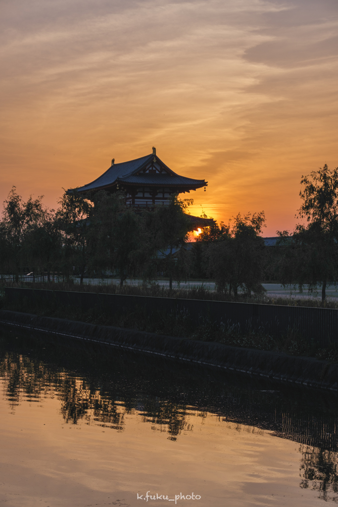 朱雀門 夕景