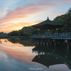 浮見堂　夕景