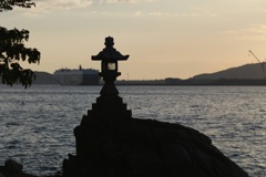 竹島の夕暮れ