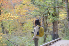 佇む私
