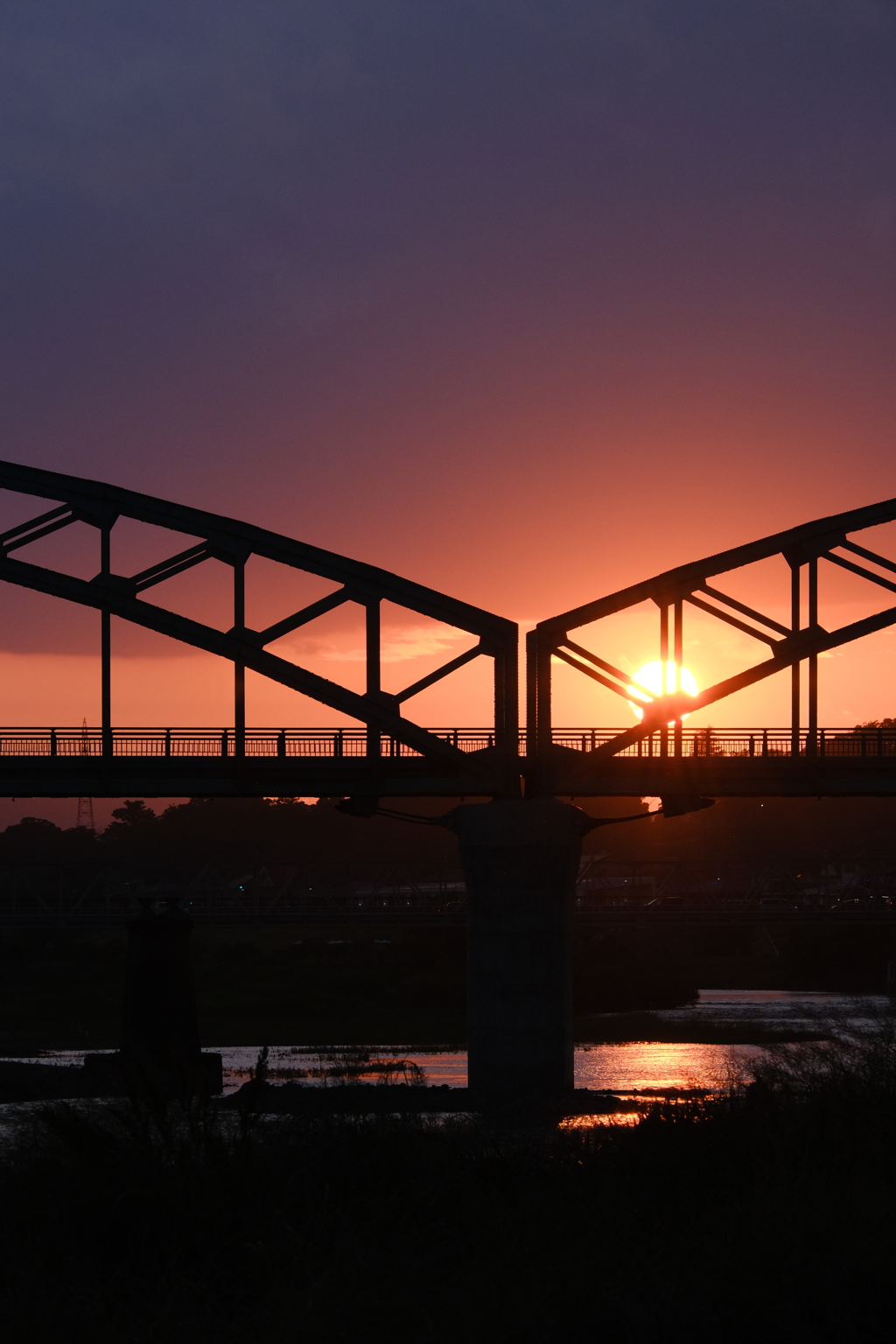 夕陽と橋