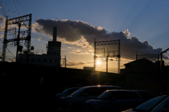 雲と空と夕日と