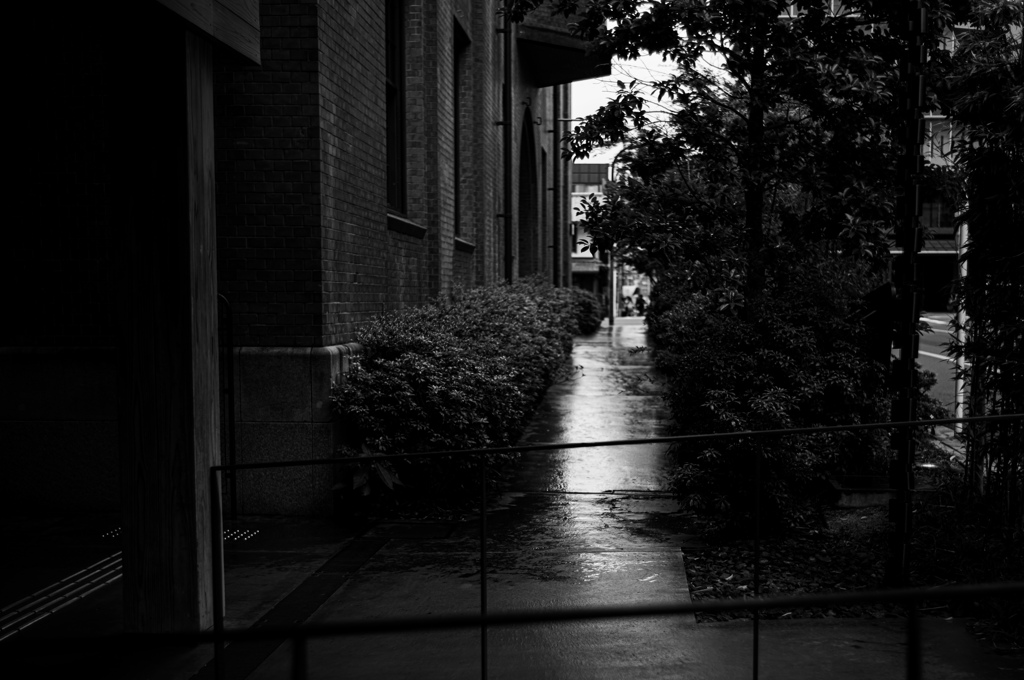 雨の日に
