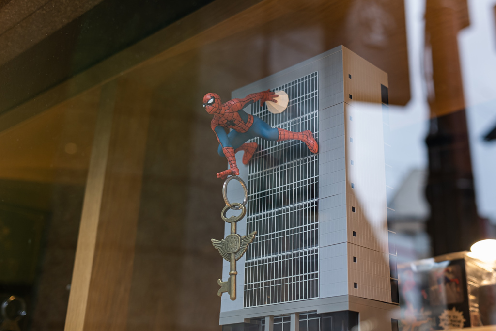 雨のお出かけ　蜘蛛の人