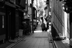 着物で散歩