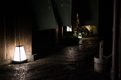 夜の暖簾にて