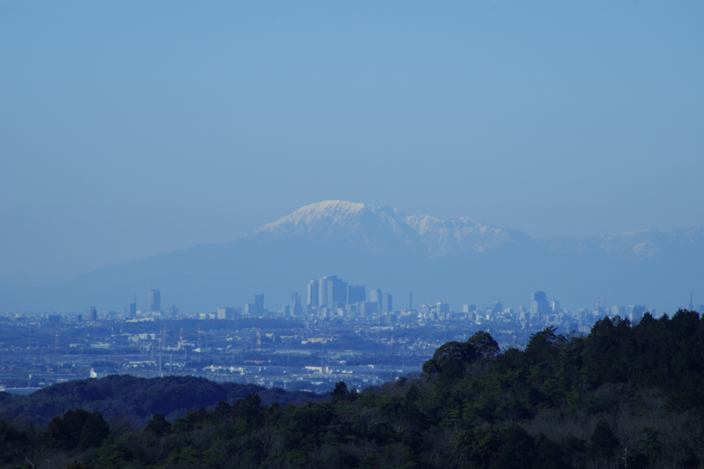 山と街