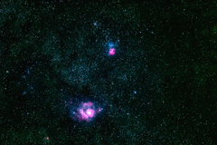 干潟星雲と三裂星雲