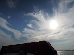 船から見た彩雲