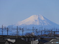 街中から望む富士山