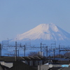 街中から望む富士山
