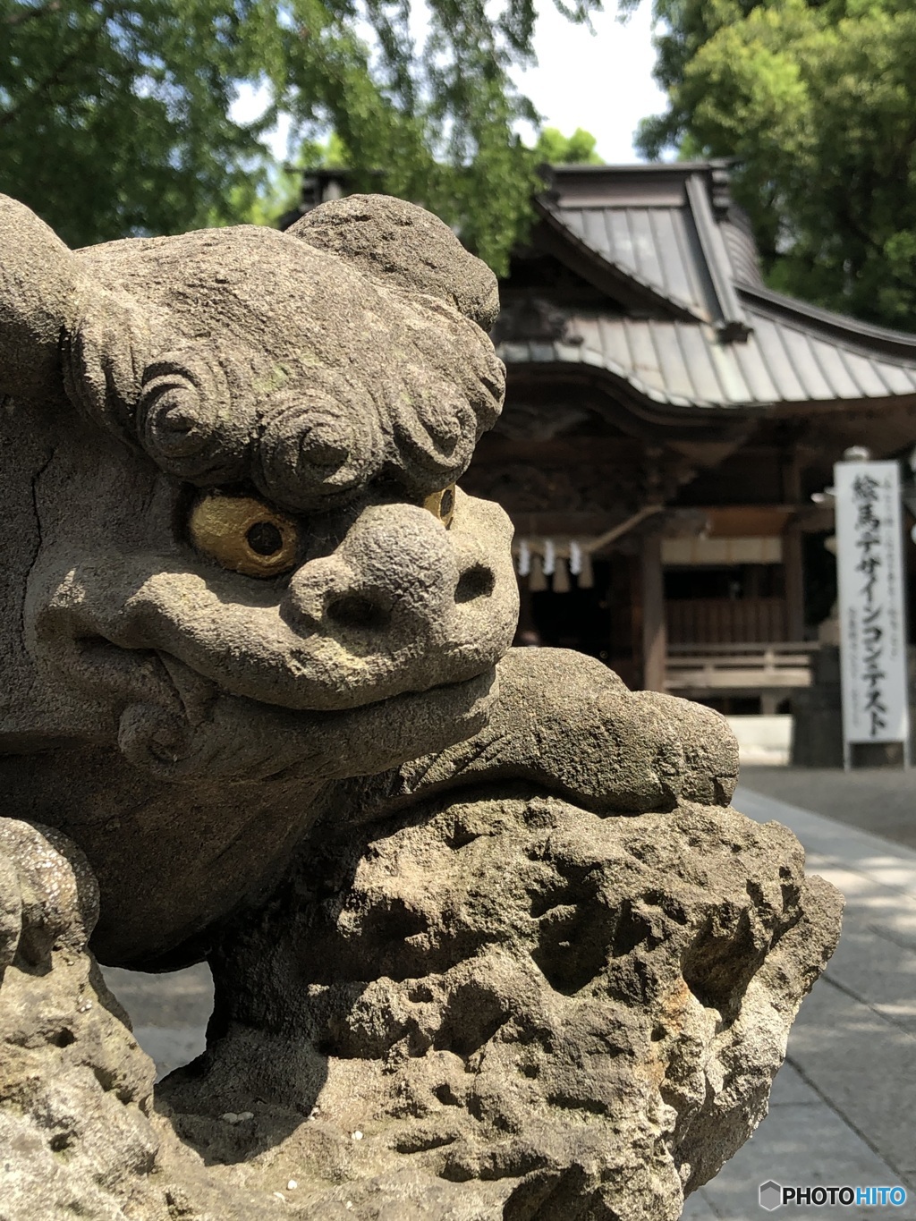 狛犬だって暑いです