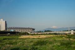 鶴見川から見た富士山