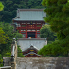 太鼓橋と舞殿と本宮