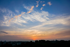 朝焼けの青空